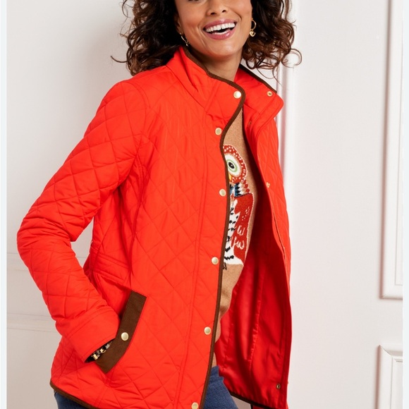 TALBOTS QUILTED BARN JACKET Size PETITE M - Picture 1 of 7